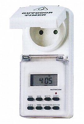 Spínací hodiny Geti EF4 digitální týdenní venkovní