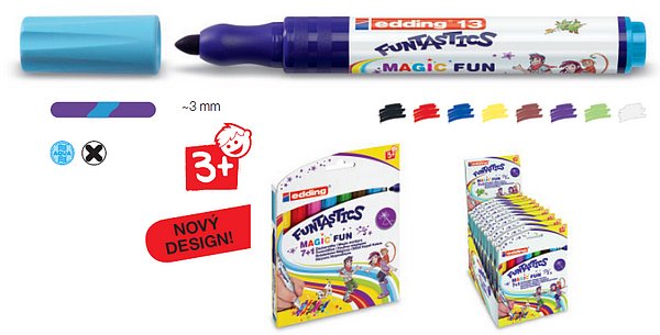 Fix popisovač FUNTASTIC MAGIC FUN Edding 13 sada