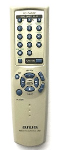 Replacement remote control for the remote AIWA RC-ZAS01 
