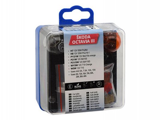 Žárovky servisní box ŠKODA OCTAVIA III H7+H8