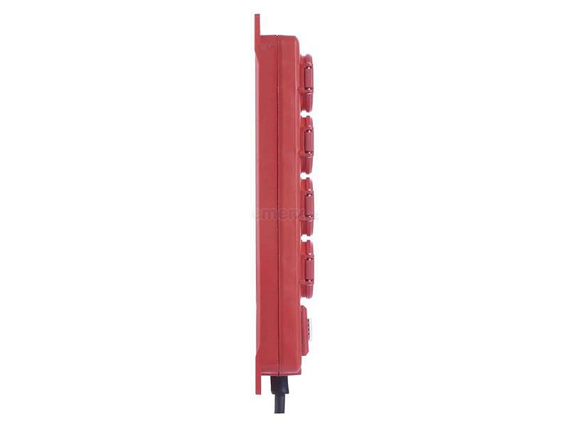 Prodlužovací kabel gumový 4 zásuvky 3m, červený