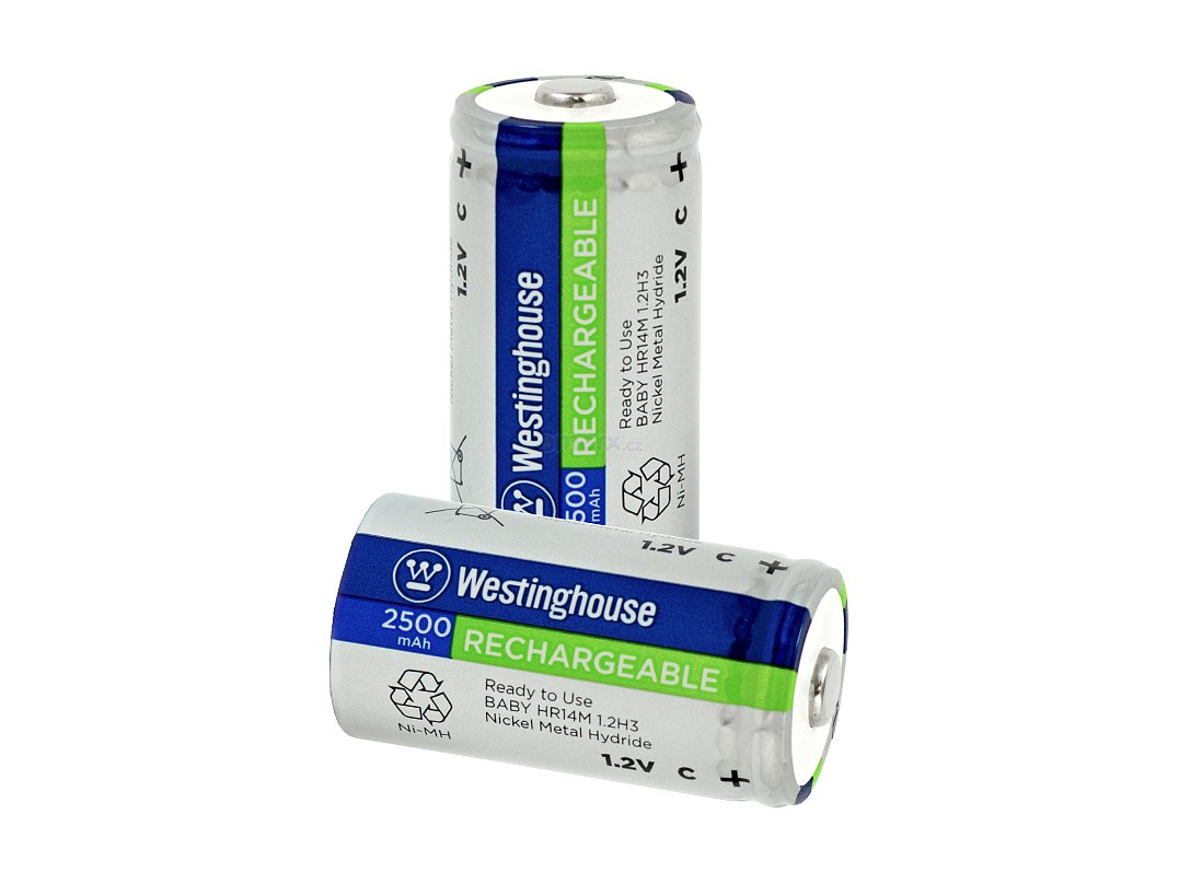 Akumulátor Westinghouse PREMIUM C NiMH 2500mAh 1,2V, blistr 2ks (NH-C2500DBP2AR)