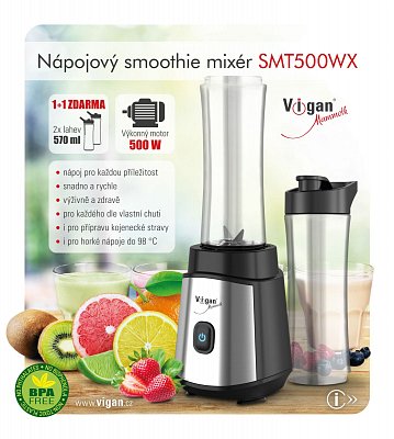 Smoothie nápojový mixér VIGAN SMT500WX - nerez, 500W