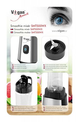 Smoothie nápojový mixér VIGAN SMT500WX - nerez, 500W