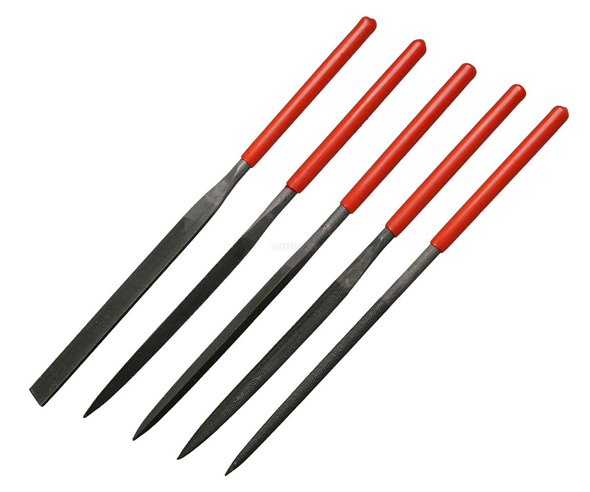 Sada 5 jehlových pilníků s PVC rukojetí, HCR (tvrdost) : 60 (8PK-605L)