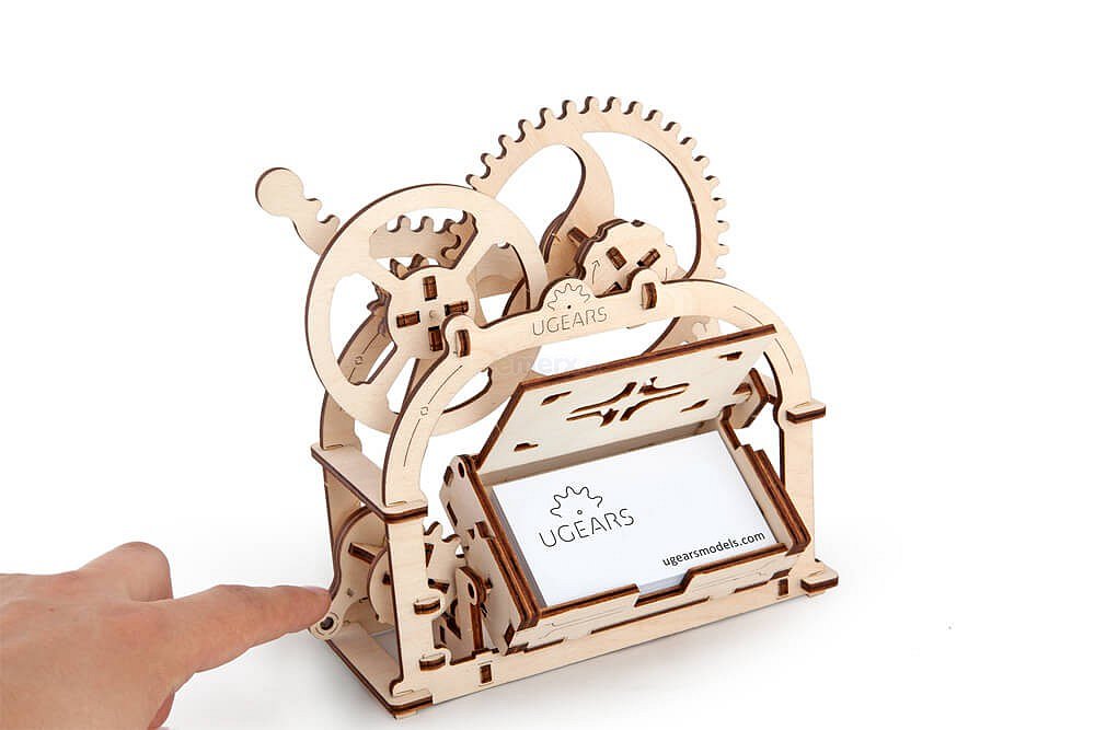 Dřevěné 3D mechanické puzzle Krabička na vizitky
