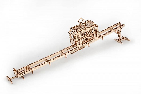Dřevěná stavebnice 3D mechanické Puzzle Tramvaj