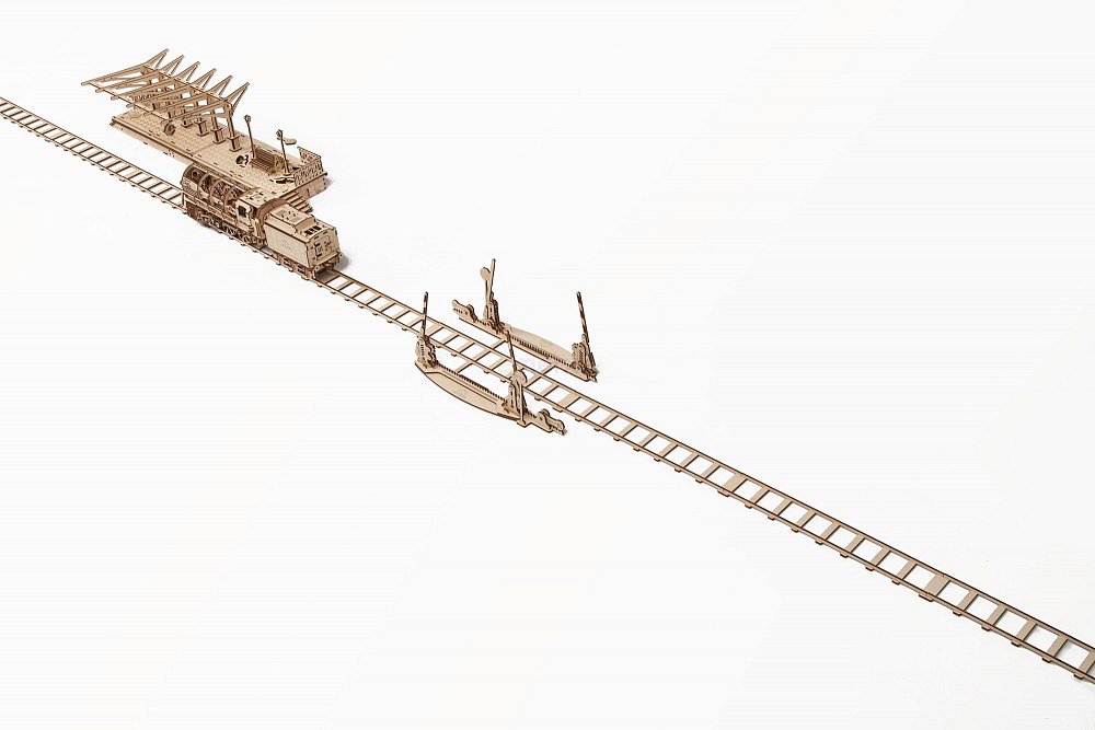 Dřevěná stavebnice 3D mechanické Puzzle Kolejový set