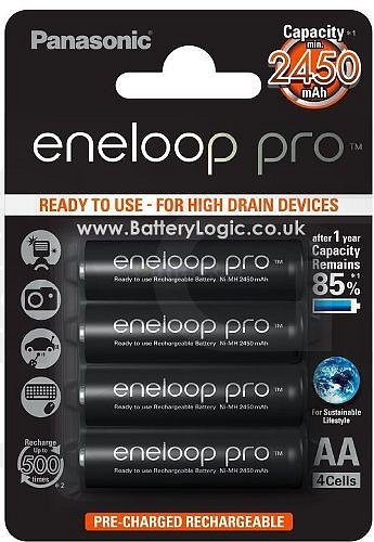 Akumulátor PANASONIC AA NiMH 2500mAh 1,2V Eneloop pro, blistr 4ks (BK-3HCDE/4BE)