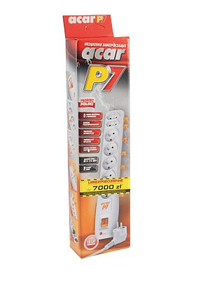 Přepěťová ochrana PremiumCord Acar P7 3m 7x zásuvka (ppacarp7-3)