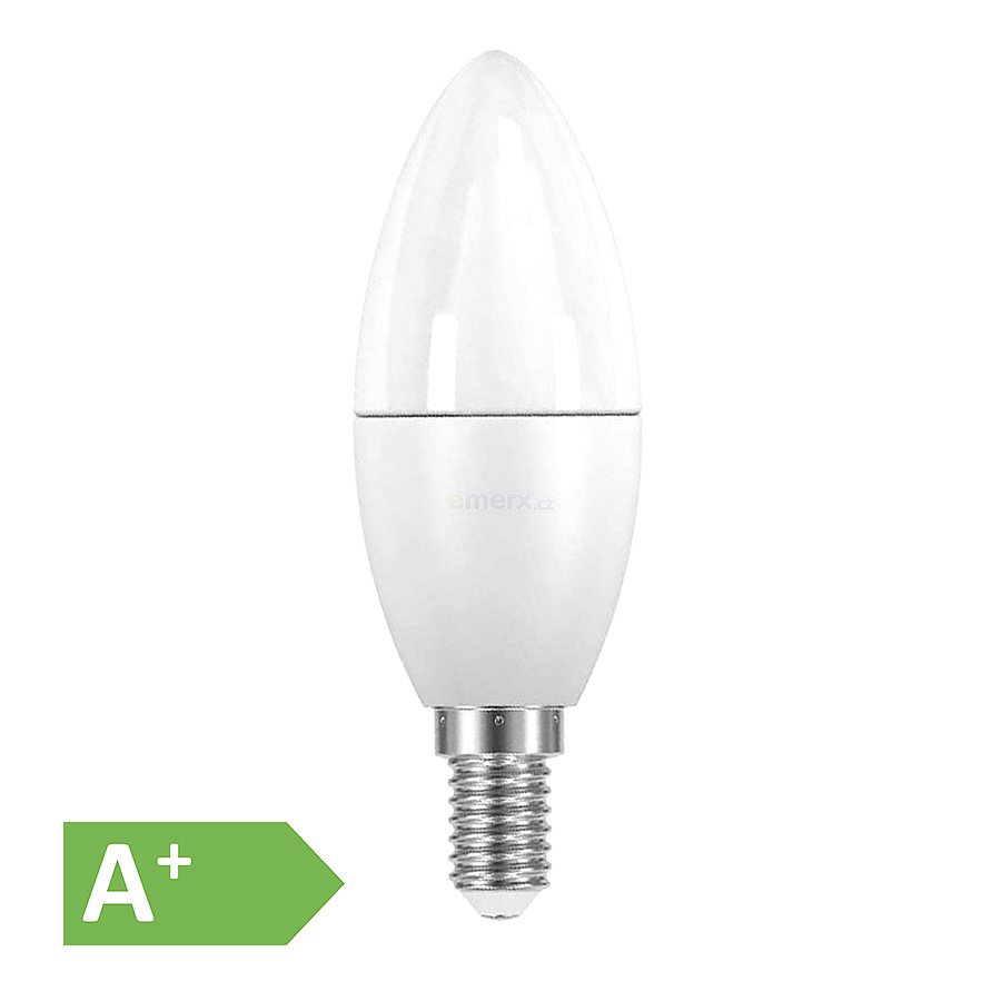 LED žárovka E14, 6W, 230VAC, teplá bílá 2700K, svíčka, 480lm LZV-023 (LZV-023)