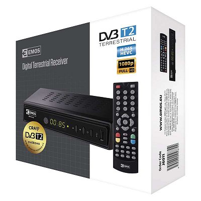 HD DVB-T2 H.265/HVEC příjmač EM180 HD HEVC H265 set top box (2520236200)