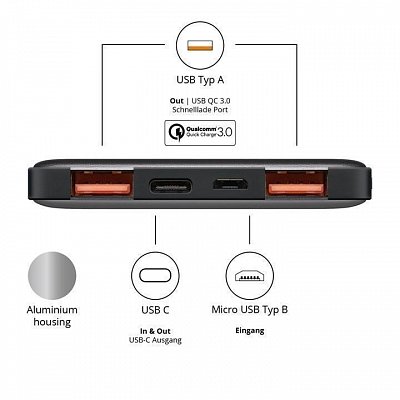 Quick Charge Powerbank 10.0 (10 000mAh) QC3