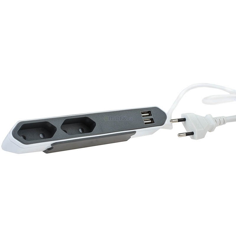 Power Cube PWC-POWER-BAR-USB Powerbar 2x USB Grey (8718444082835)