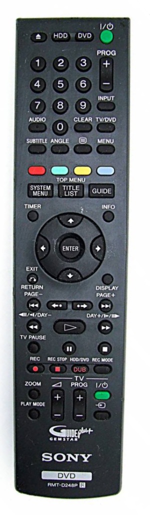Sony RMT-D248P náhradní dálkový ovladač jiného vzhledu.