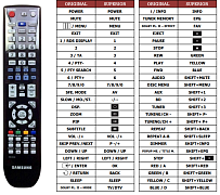 Samsung AH59-02144L náhradní dálkový ovládač jiného vzhledu pro domácí kino