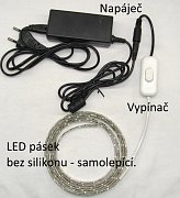 Sada led pásku 3m teplý bílý s vypínačem 1200 lm/1m