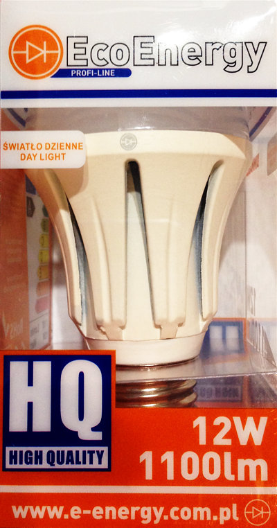 EcoEnergy LED žárovka E27 230V 12W studená bílá 1100 lm stmívatelná