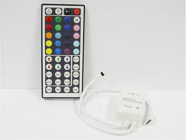 Dálkový Ovladač RGB pásků - infra. 44 kláves  144 W 3x4A